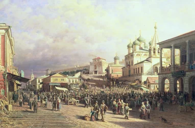 Mercado en Nishny, Novgorod, 1872